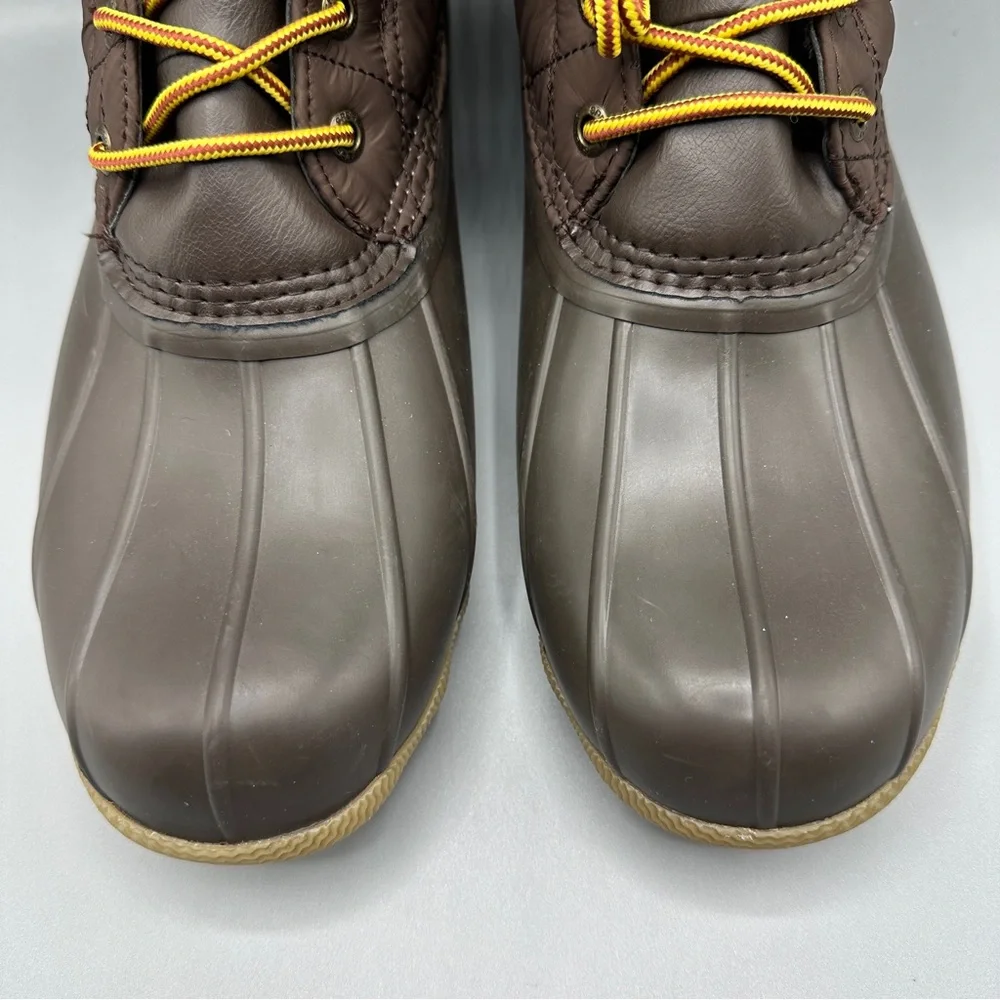 Sperry Saltwater Nylon Rain Snow Duck Boots Mens size 10.5 Brown